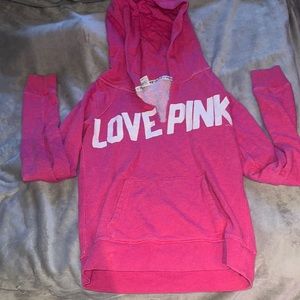 Pink ‘love pink’ hoodie
